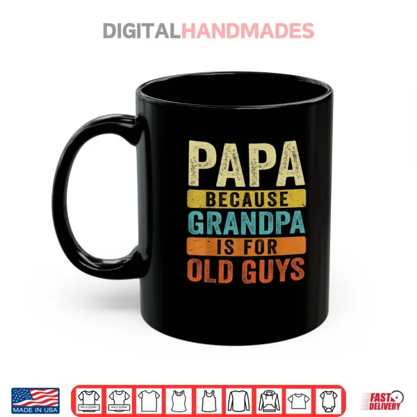 Papa Art for Grandpa Grandkids Father's Day Papa Shirt 3 Mug Papa Art for Grandpa Grandkids Fathers Day Papa Shirt