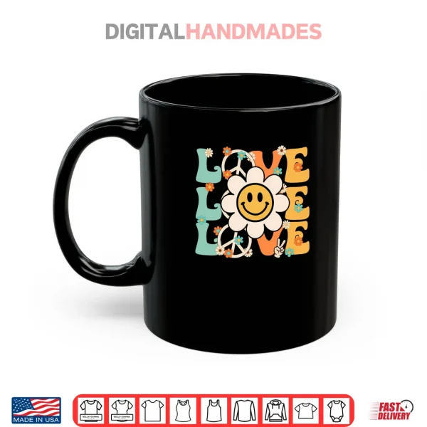 Mug Peace Sign Love Flower 60S 70S Tie Dye Hippie Costume Shirt