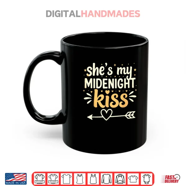 Mug Shes My Midnight Kiss Happy New Year Matching Couples Shirt