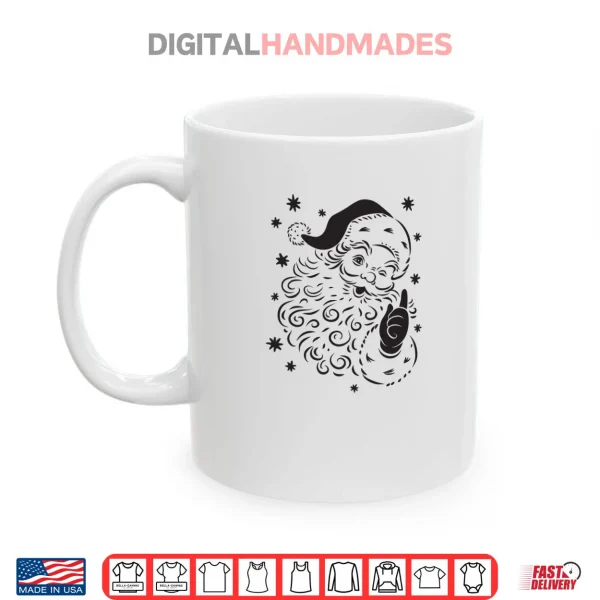 Mug Simple Cute Winking Santa Shirt