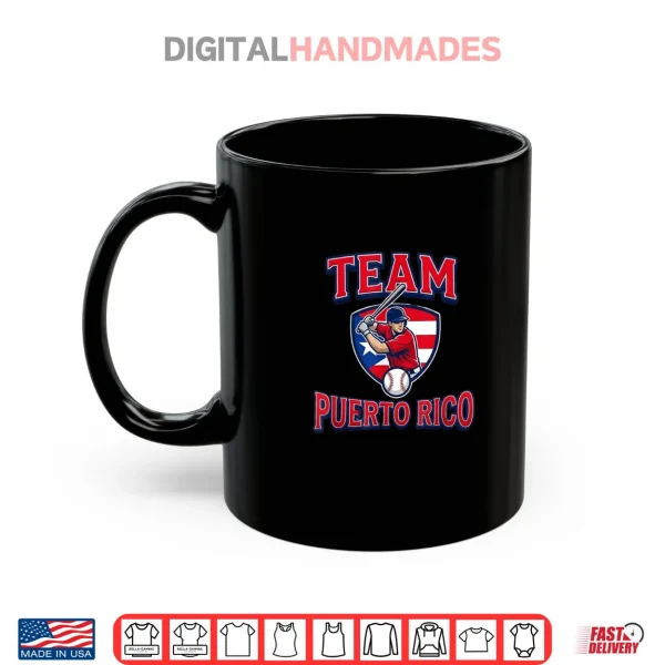 Mug Team Puerto Rico Baseball Flag Patriotic Shirt