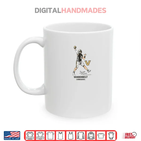 Mug Vanderbilt Football Diego Pavia Superstar Pose Vanderbilt Shirt 1