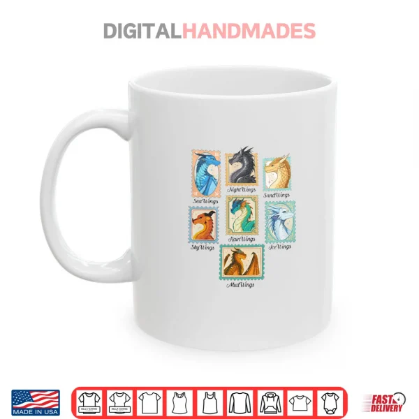 Mug Wings Of Fire Dragons Queen of Pyrrhia NightWings SeaWings IceWings Shirt