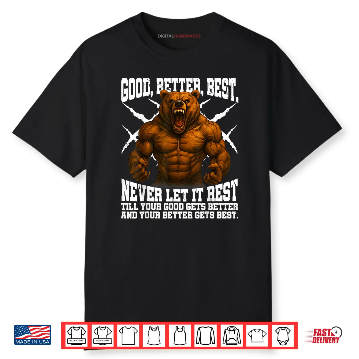 Never Let it Rest Till Your Good Gets Best Motivation Quote Shirt Never Let it Rest Till Your Good Gets Best Motivation Quote Shirt
