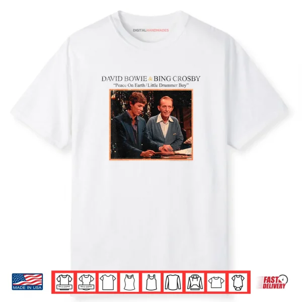 Official Bowie Bing Crosby Peace on Earth Christmas Music Shirt