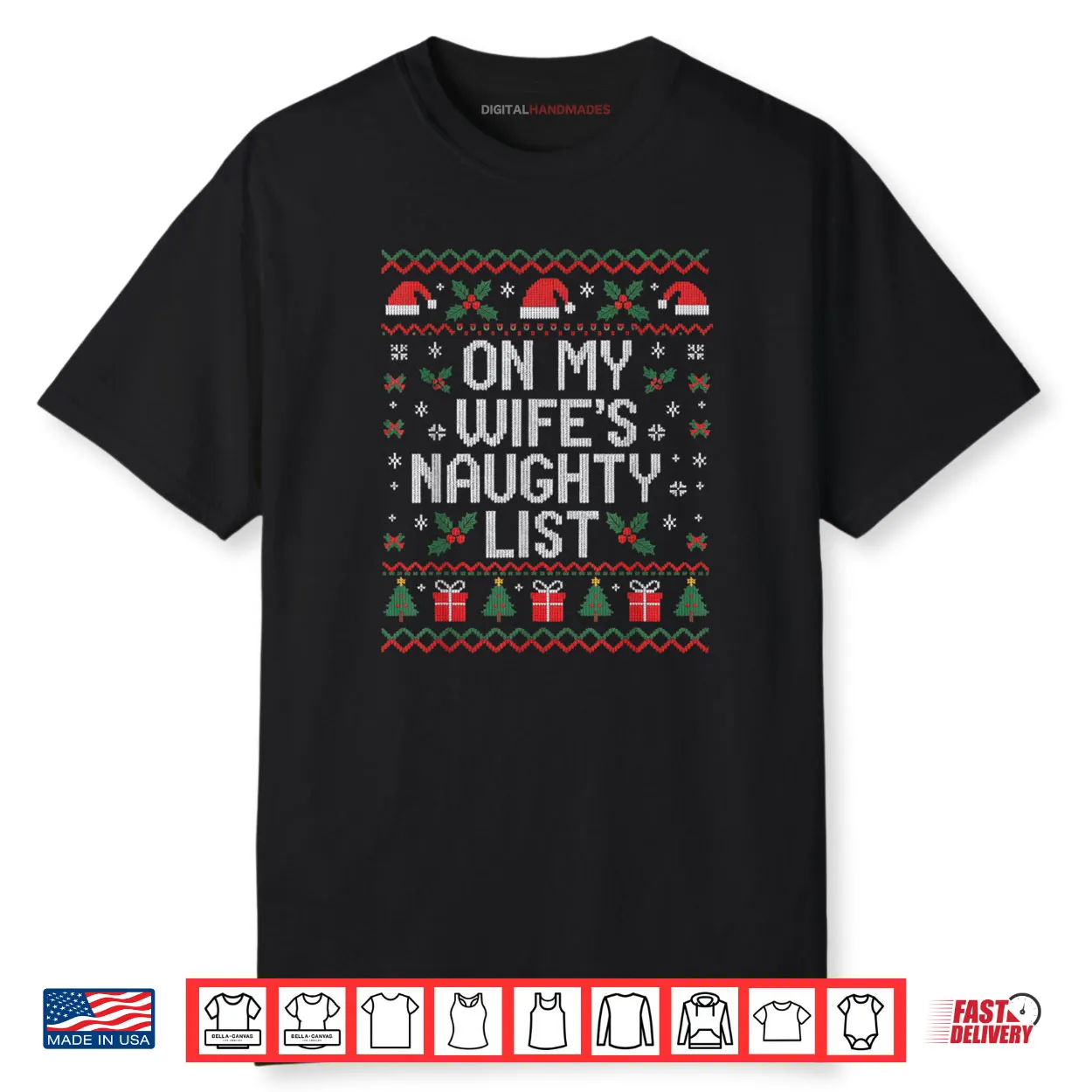 On My Wife’s Naughty List Funny Husband Christmas Shirt On My Wife’s Naughty List Funny Husband Christmas Shirt