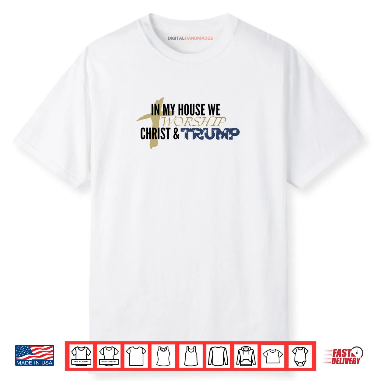 Parody We Worship Christ and Trump Shirt Parody We Worship Christ and Trump Shirt