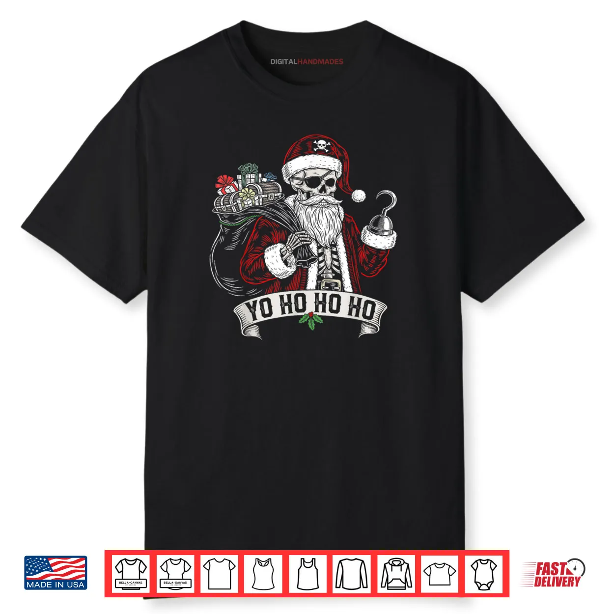 Pirate Santa Claus Christmas Yo Ho Ho Xmas Shirt Pirate Santa Claus Christmas Yo Ho Ho Xmas Shirt