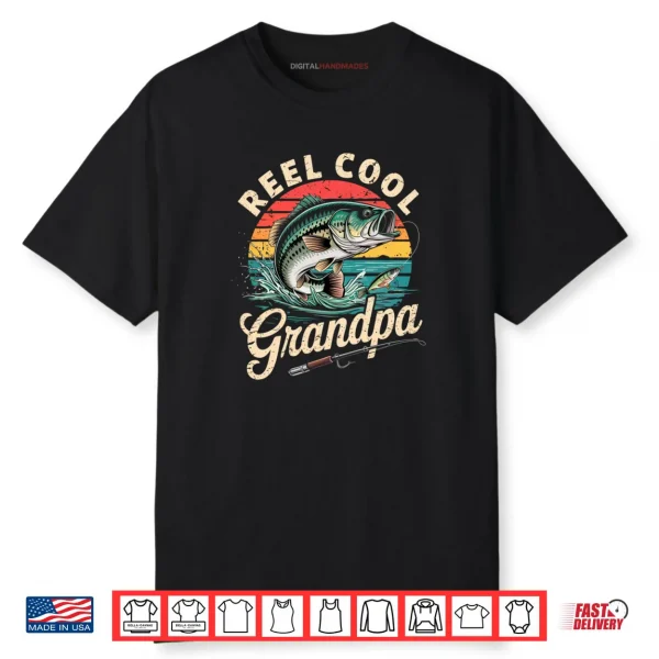 Reel Cool Grandpa Vintage Fishing Matching Father’s Day Shirt