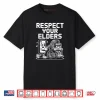Respect Your Elders Retro Tech Camera Phone Cartoon Shirt
