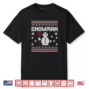 Snowman and Snow Blower Couple Matching Christmas Shirt