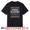 Snowman and Snow Blower Matching Couple Ugly Christmas Shirt