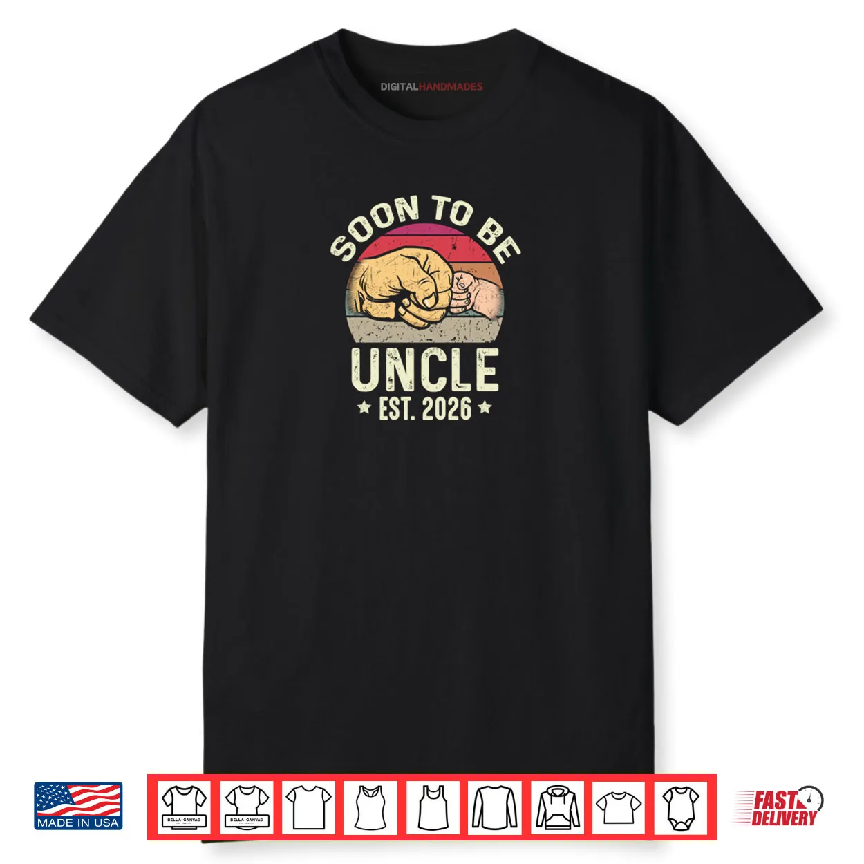 Soon To Be Uncle Est 2026 for New Papa Funny Fathers Day Shirt Soon To Be Uncle Est 2026 for New Papa Funny Fathers Day Shirt