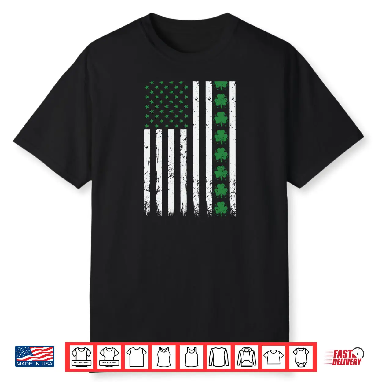 St. Patrick’s Day Irish American Shamrock Flag Shirt St. Patrick’s Day Irish American Shamrock Flag Shirt