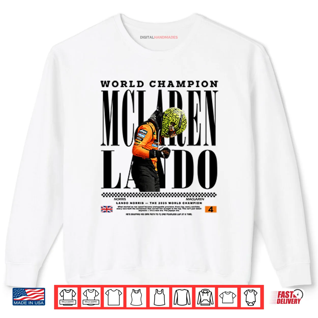 2025 World Champion Lando Norris McLaren Shirt 2025 World Champion Lando Norris McLaren Shirt