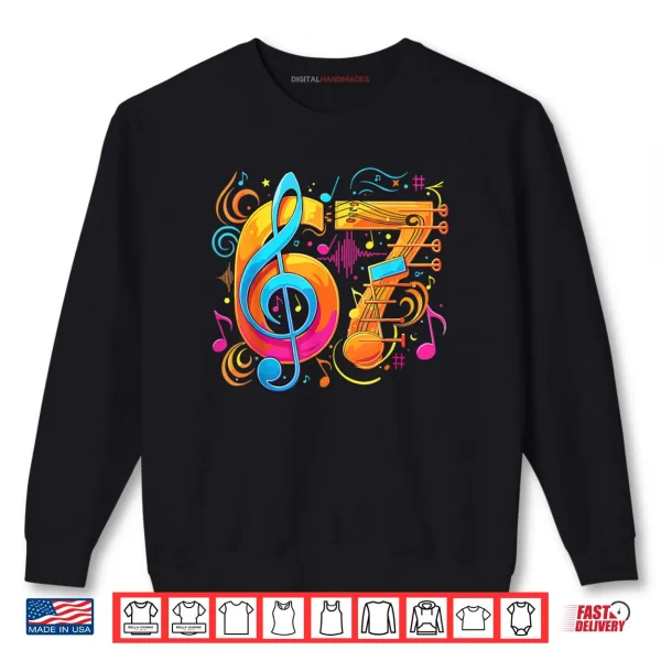 Sweatshirt 67 Meme Funny Music Notes Six Seven Shirt