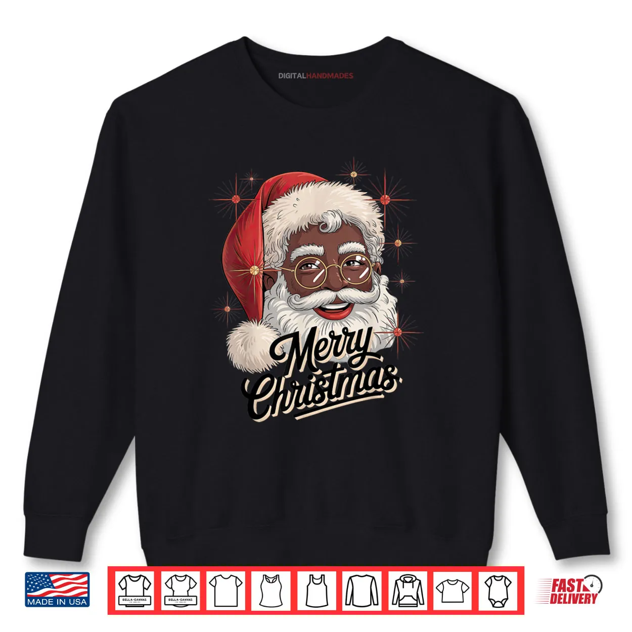African American Santa Christmas Black Xmas Shirt African American Santa Christmas Black Xmas Shirt