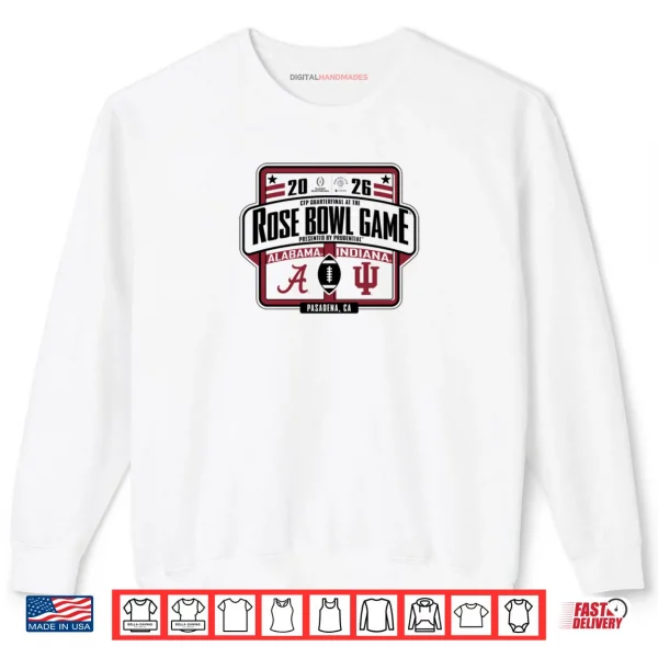 Sweatshirt Alabama Crimson Tide vs Indiana Hoosiers Rose Bowl CFP 2026 Shirt