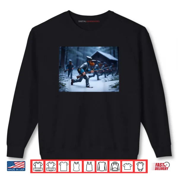Sweatshirt American Confederate Soldiers Charging Through The Snow Shirt