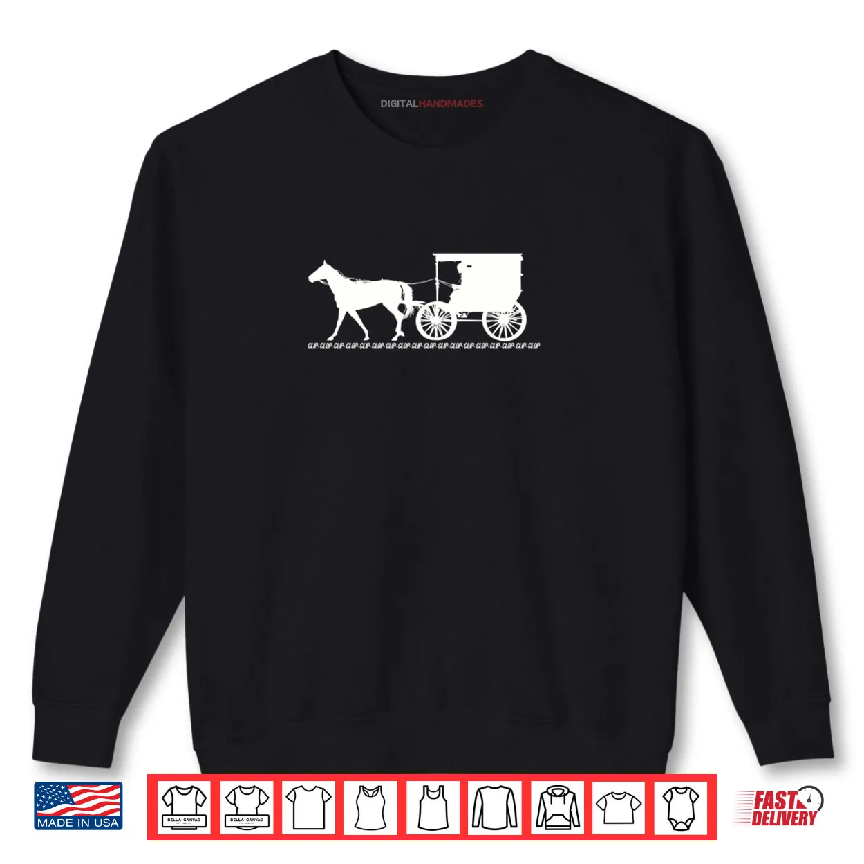 Amish Horse & Buggy Clip Clop Vintage Backroad Scene Shirt Amish Horse & Buggy Clip Clop Vintage Backroad Scene Shirt