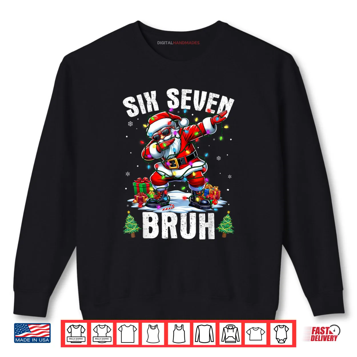 Bruh 67 Six Seven Santa Dabbing Christmas Shirt Bruh 67 Six Seven Santa Dabbing Christmas Shirt