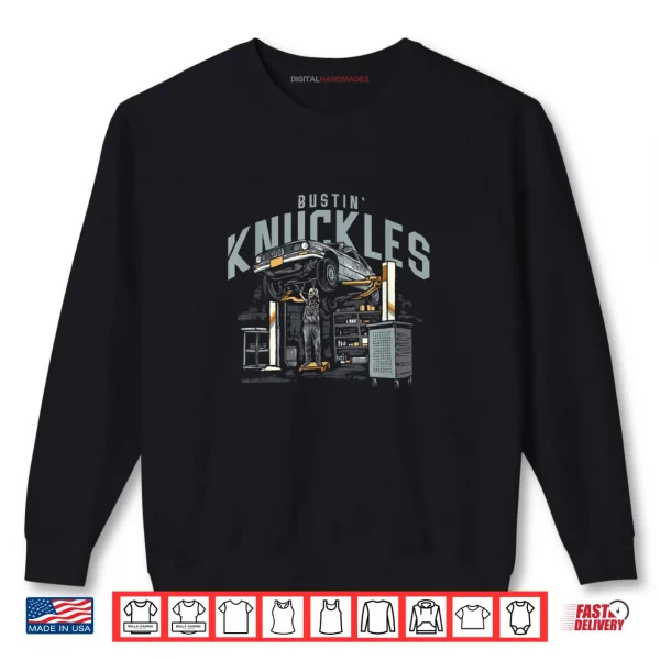 Sweatshirt Bustin Knuckles Mechanic Shirt