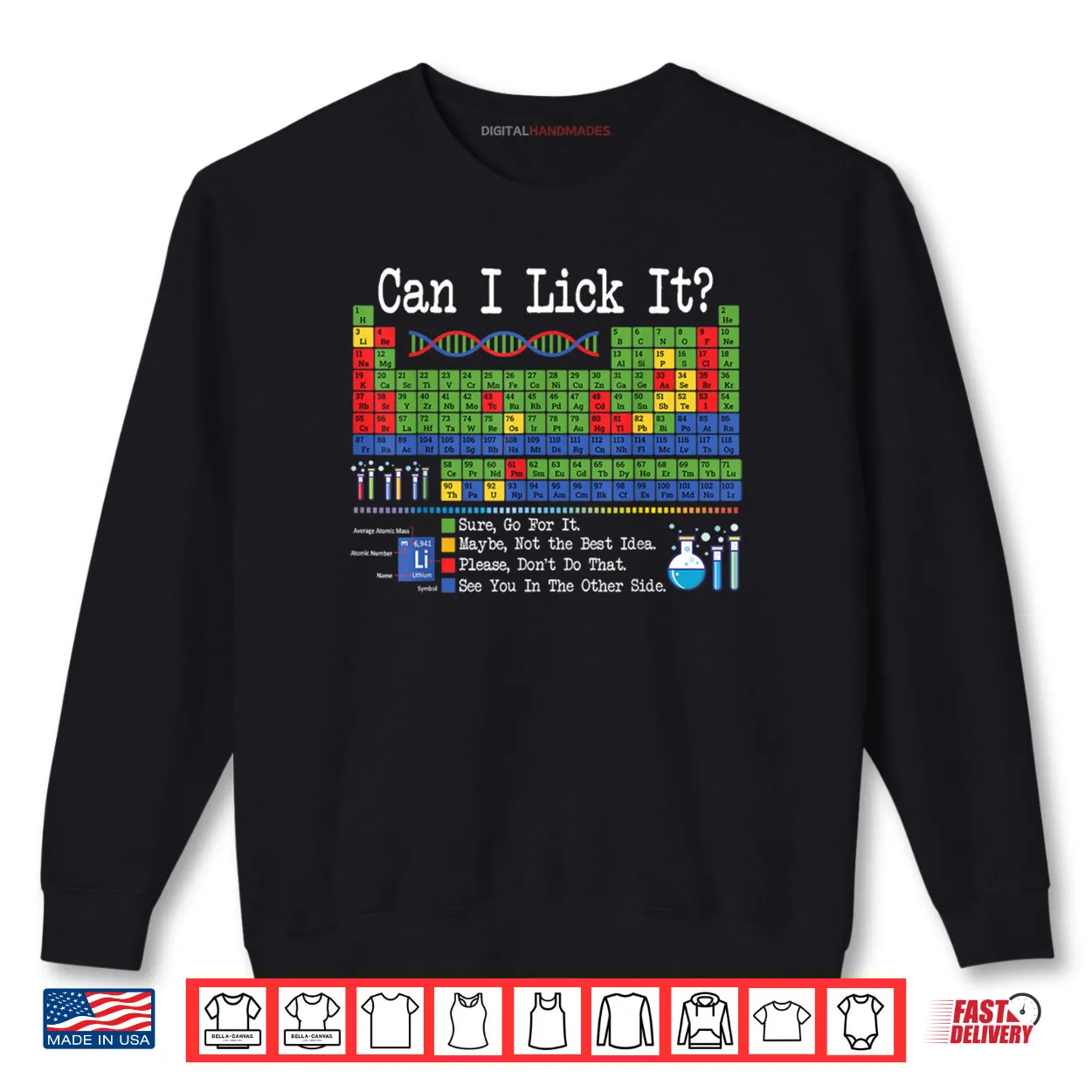 Can I Lick It Periodic Table Funny Science Teachers Students Shirt Can I Lick It Periodic Table Funny Science Teachers Students Shirt