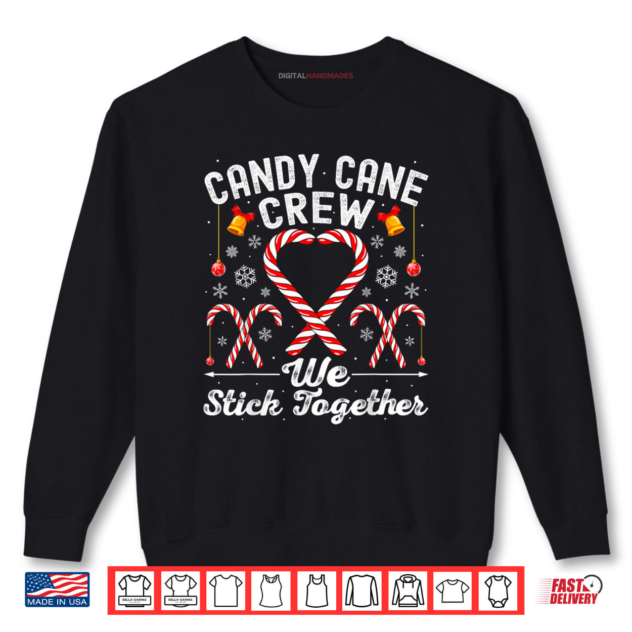 Candy Cane Crew We Stick Together Family Matching Christmas Shirt Candy Cane Crew We Stick Together Family Matching Christmas Shirt