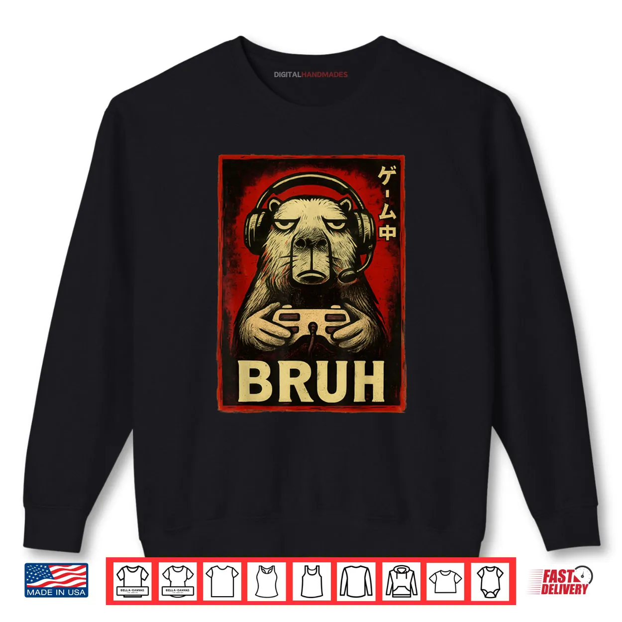 Capybara Gamer Bruh Graphic Shirt Capybara Gamer Bruh Graphic Shirt