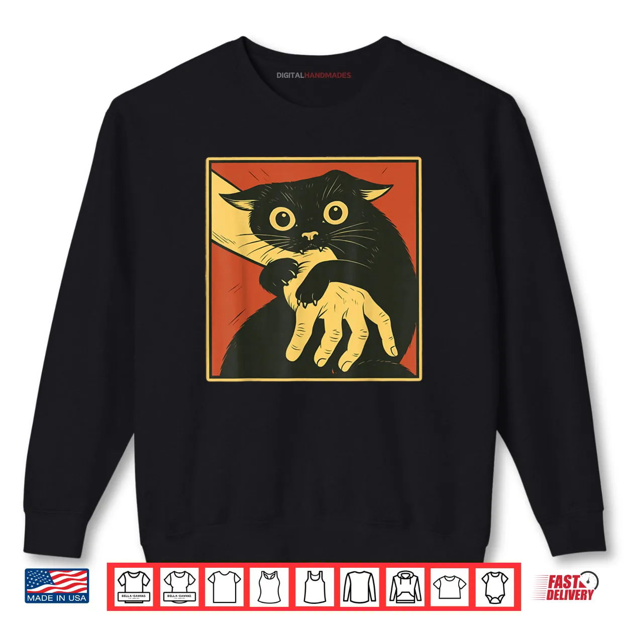 Cat Bite Horror Cat Lover Cat Bite Hand Cad Dad Mom Shirt Cat Bite Horror Cat Lover Cat Bite Hand Cad Dad Mom Shirt