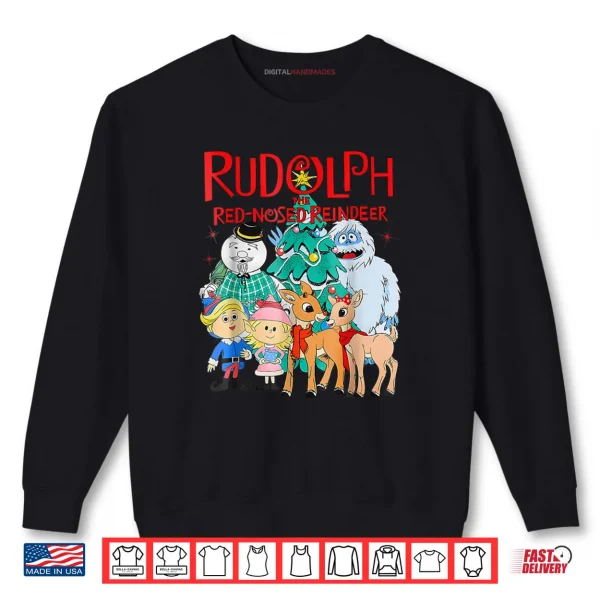 Sweatshirt Cute Rudolph The Red Nosed Reindeer Christmas Tree Shirt
