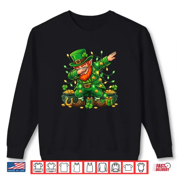 Sweatshirt Dabbing Leprechaun Funny Gifts St Patricks Day Shirt