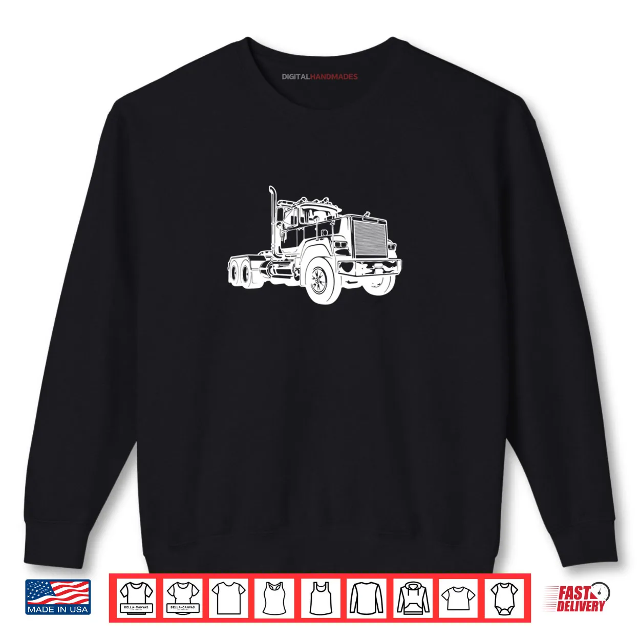 Diesel Truck Day Cab Big Rig Driver Graphic Art Shirt Diesel Truck Day Cab Big Rig Driver Graphic Art Shirt