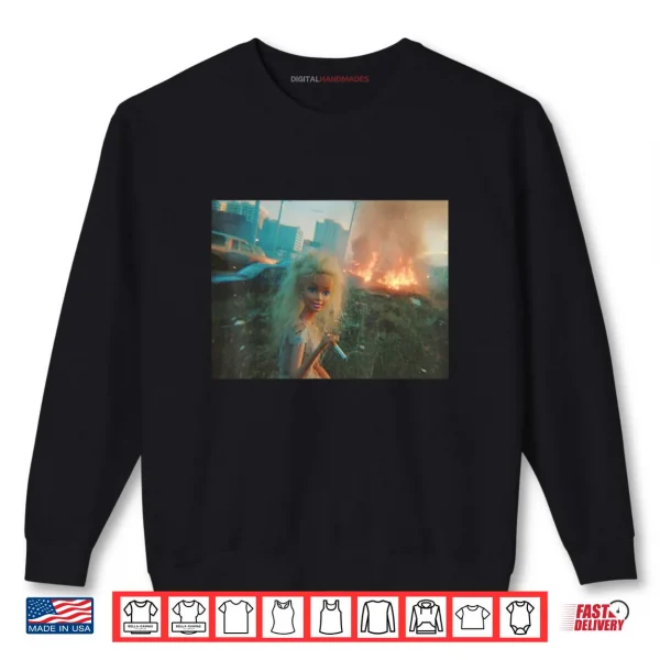 Sweatshirt Disgusting Doll Face Meme Smoking Shirt