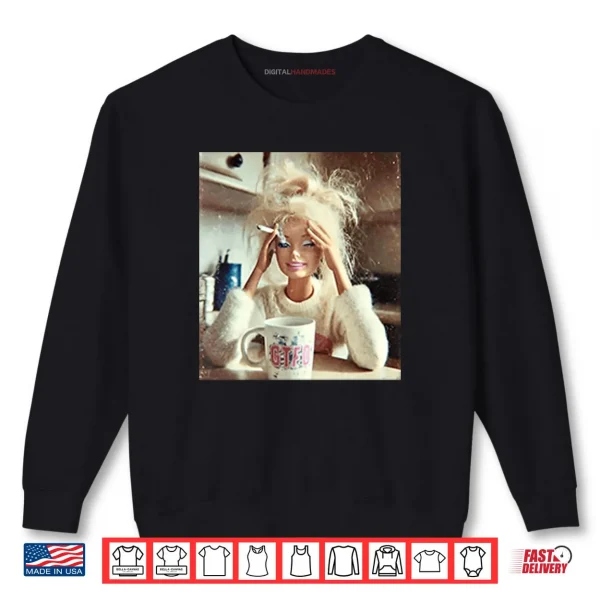 Sweatshirt Distressed Doll Face Meme Shirt