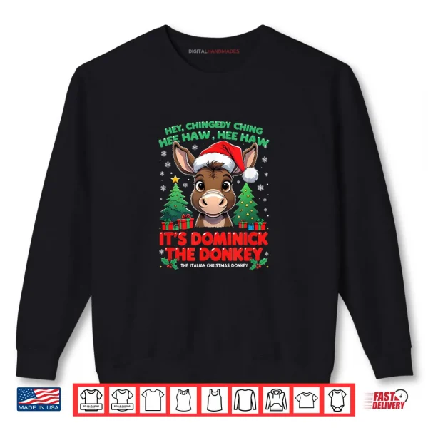Sweatshirt Dominick Donkey Cheer Mi Burrito Sabanero Mexican Christmas Shirt