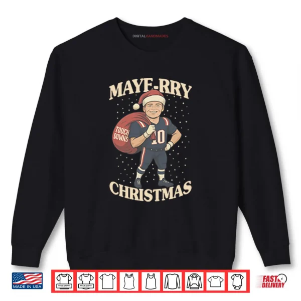 Sweatshirt Drake Maye Maye rry Christmas Shirt