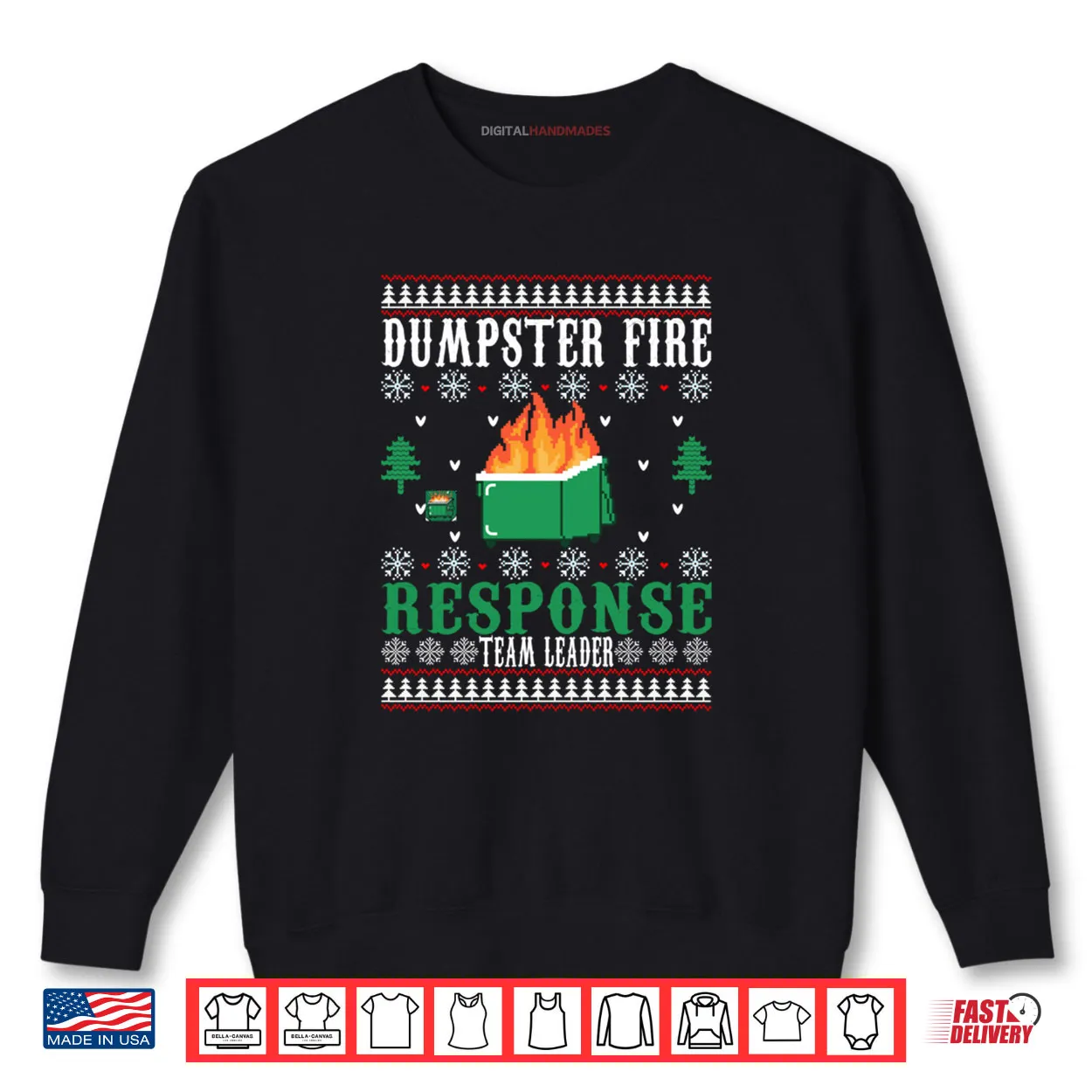 Dumpster Fire Response Team Leader Christmas Ugly Sweater Shirt Dumpster Fire Response Team Leader Christmas Ugly Sweater Shirt