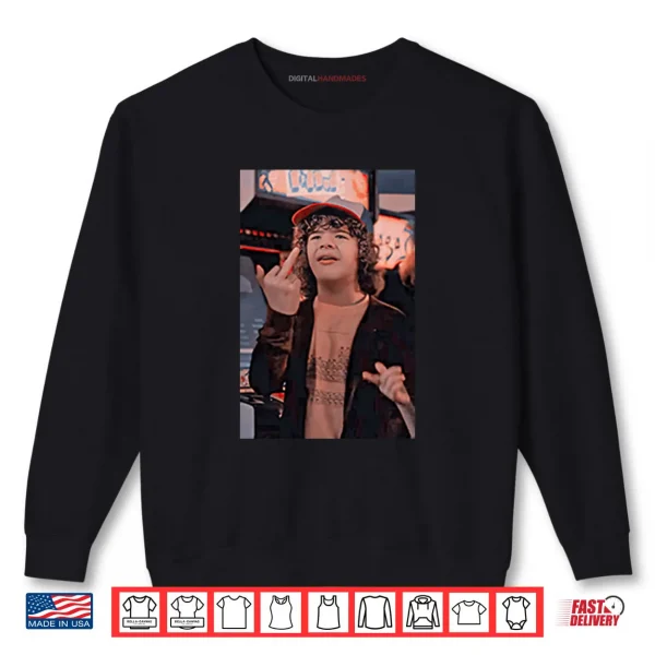 Dustin Henderson Stranger Things Middle Finger Shirt 1 Sweatshirt Dustin Henderson Stranger Things Middle Finger Shirt