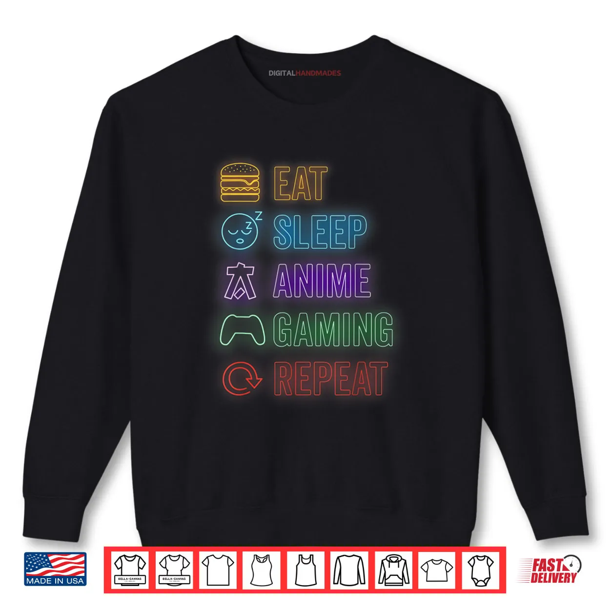 Eat Sleep Anime Gaming Repeat Gamer Anime Shirt Eat Sleep Anime Gaming Repeat Gamer Anime Shirt