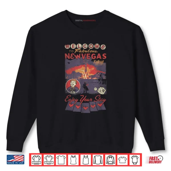 Sweatshirt Fallout Welcome to Fabulous New Vegas Vintage Video Game Shirt