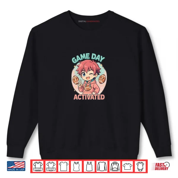 Sweatshirt Game Day Activated Anime Chibi Football Shirt