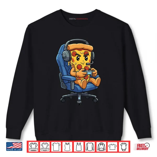 Gamer Pizza Gaming Video Game Enthusiast Shirt 1 Sweatshirt Gamer Pizza Gaming Video Game Enthusiast Shirt