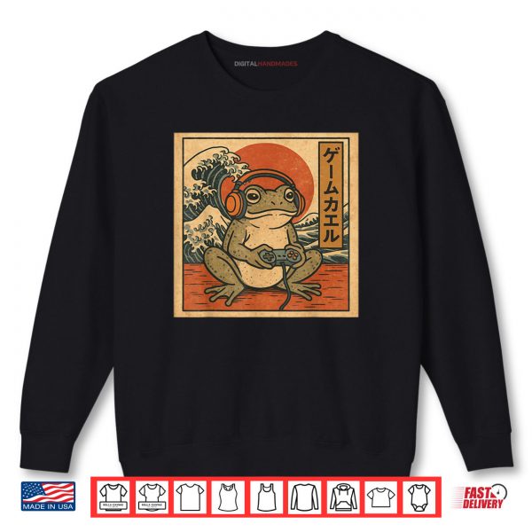 Gaming Frog Art Ukiyo e Japanese Gamer Anime Shirt 1 Sweatshirt Gaming Frog Art Ukiyo e Japanese Gamer Anime Shirt 2