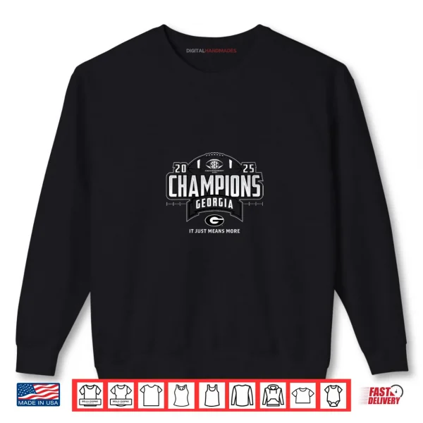 Sweatshirt Georgia Bulldogs SEC Champs 2025 Football Locker Room Shirt