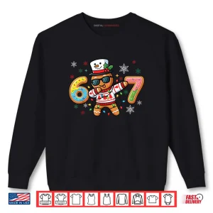 Sweatshirt Gingerbread Dance dab Christmas Six Seven 67 Ice Cream Drip Shirt