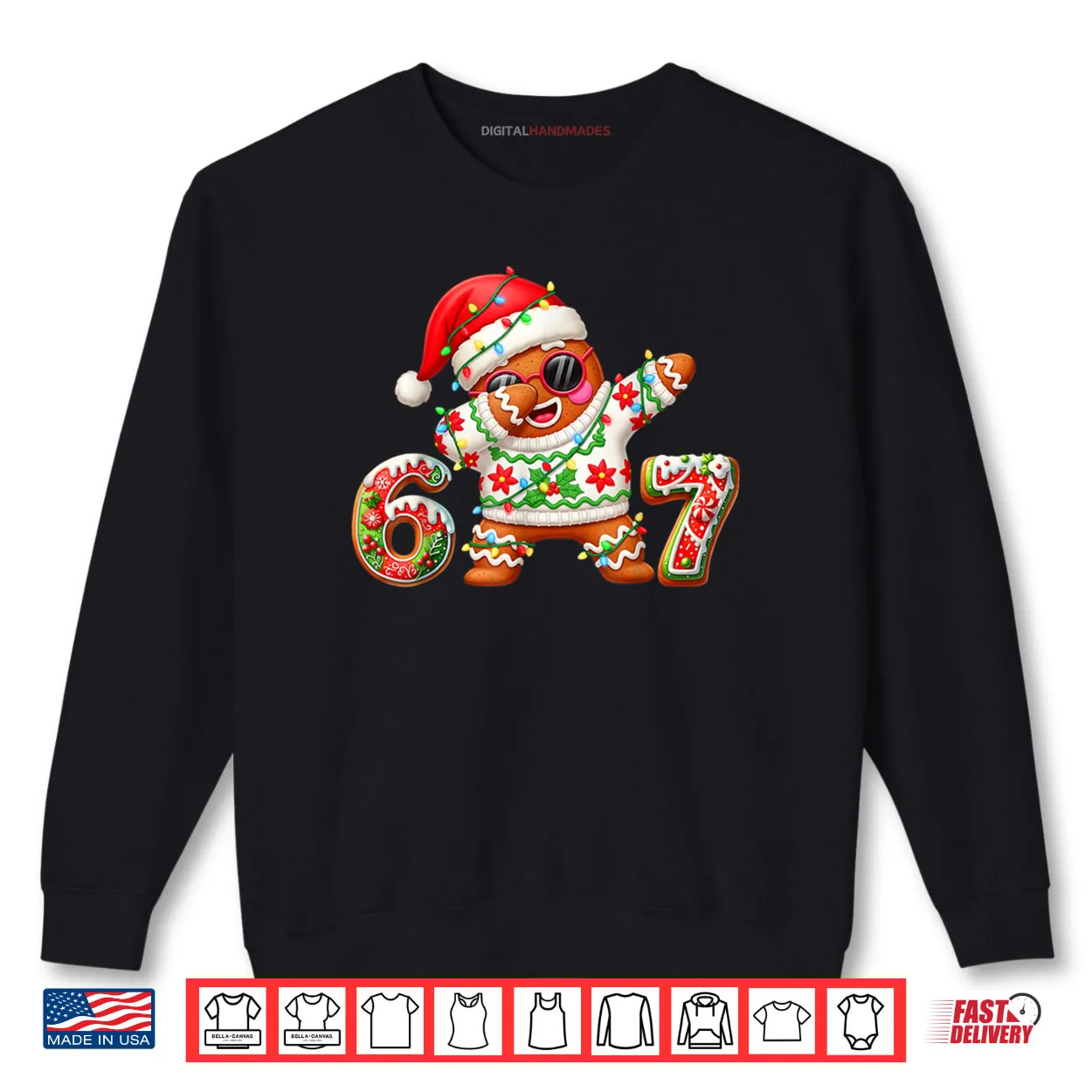 Gingerbread Six Seven 67 Ice Cream Drip Christmas Shirt Gingerbread Six Seven 67 Ice Cream Drip Christmas Shirt