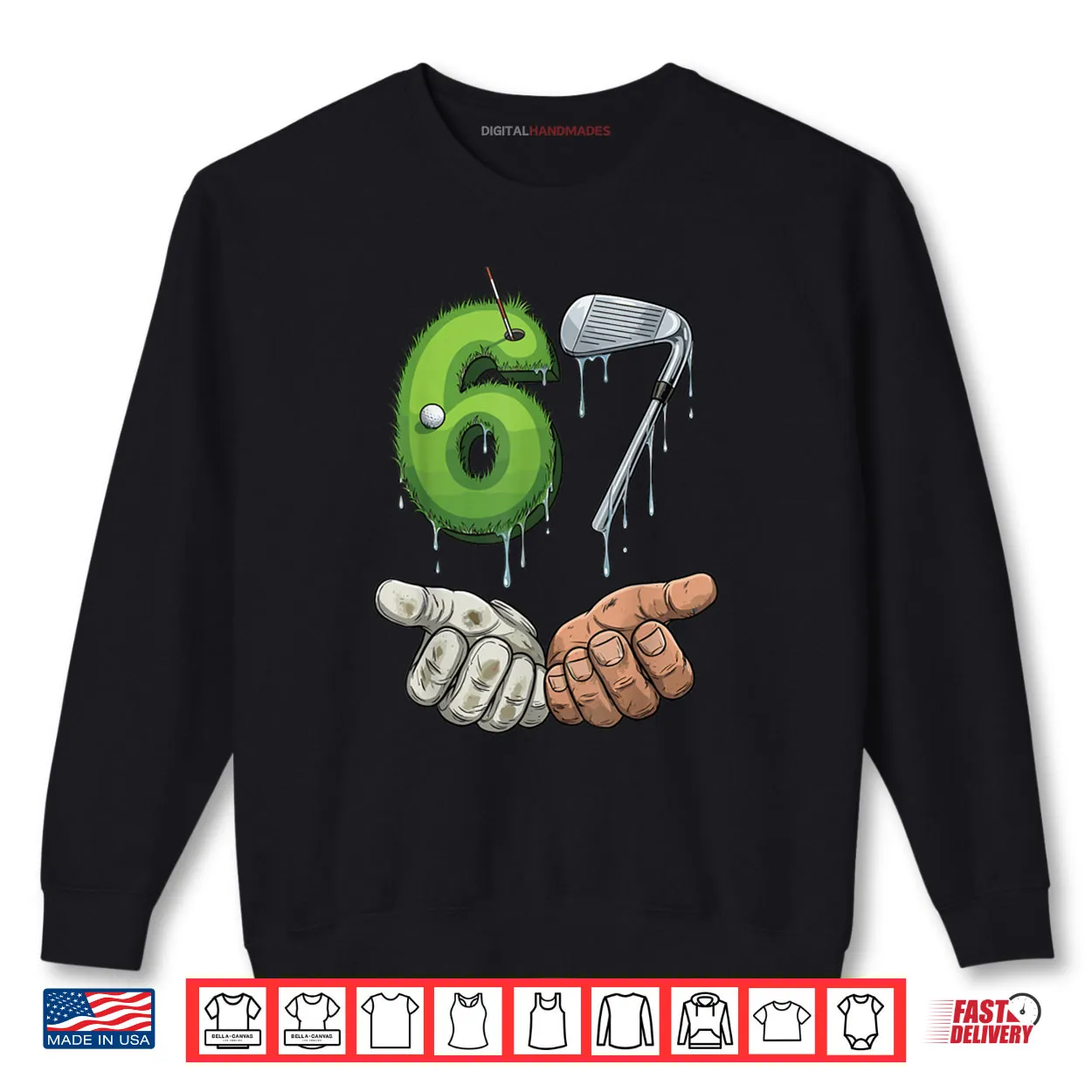 Golf 67 Putting Green Iron Club Six Seven 67 Golf Shirt Golf 67 Putting Green Iron Club Six Seven 67 Golf Shirt
