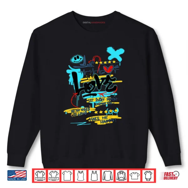 Sweatshirt Happy Love Beats Tee Gamma Blue 11s Outfits Matching Shirt