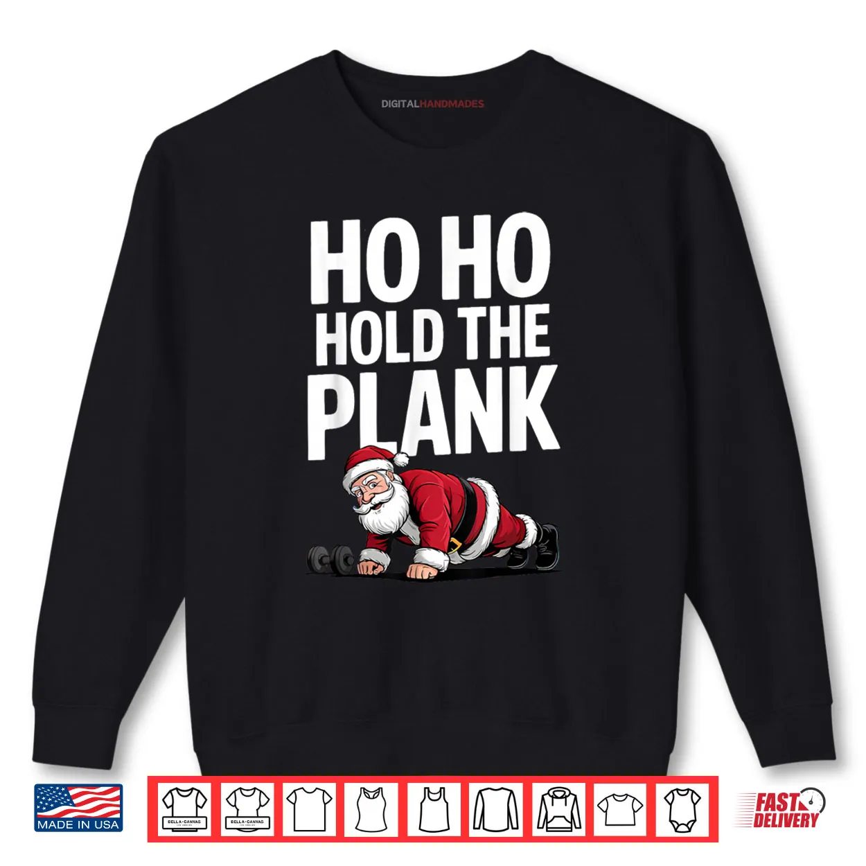 Ho Ho Hold The Plank Santa Workout Christmas Gym Shirt Ho Ho Hold The Plank Santa Workout Christmas Gym Shirt
